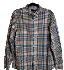 Banana Republic Mens Size Large 16-16.5 Plaid Button Up Shirt Multi Color Soft