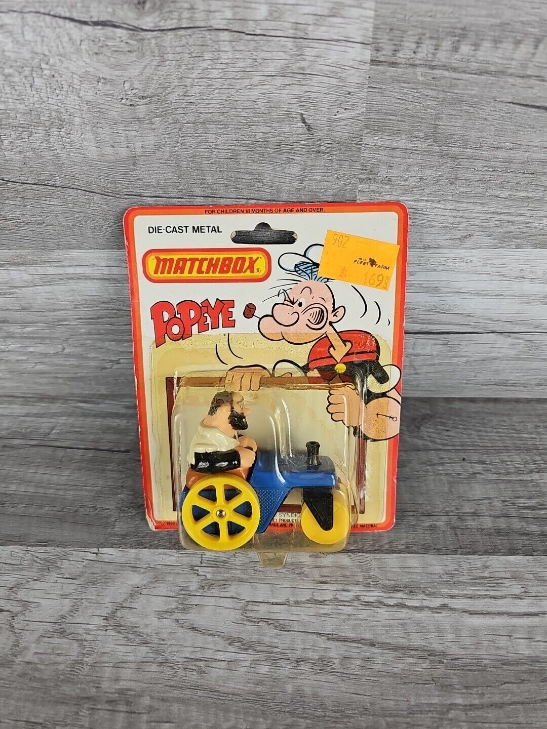 Matchbox Popeye CS-14 Bluto's Road Roller NOS Vintage 1980