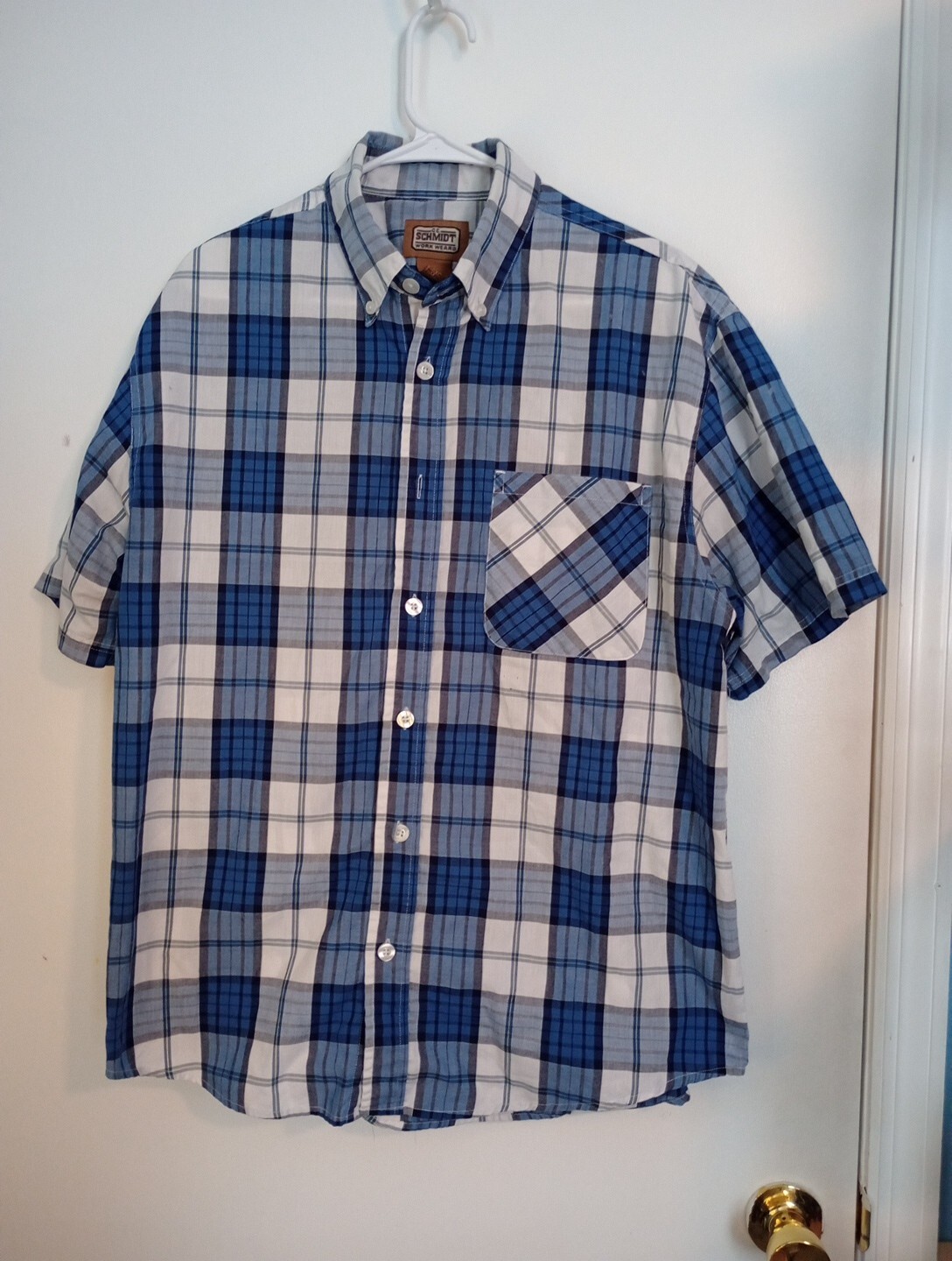 C. E. Schmidt Workwear Button Down Shirt Short Sl… - image 1