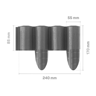 PALIZZATA DA GIARDINO STANDARD 14,5 CM2,3 MB VERDE