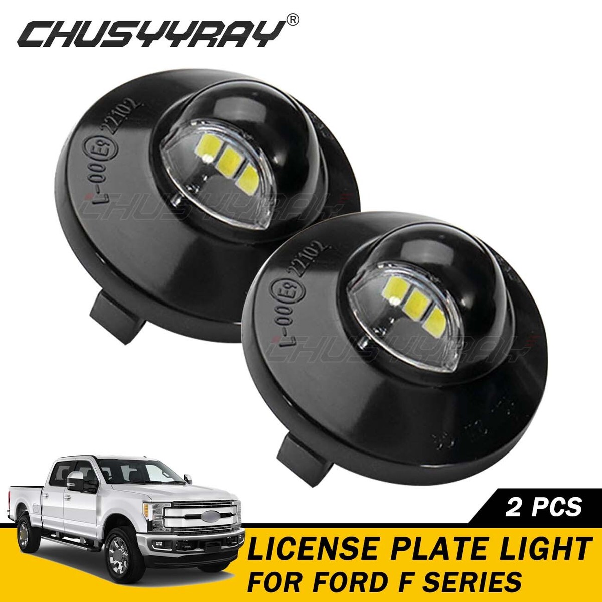 Ford Ranger License Plate LED License Plate Light Housing For Ford Ranger, Bronco, Explorer (1983-2011) - SMD, Black, Plug & Play Tag Lights For License Plate - Foto 7
