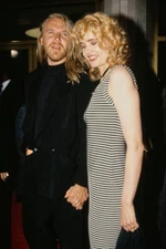 Finnish film director Renny Harlin wearing a black suit American a- Old Photo 1