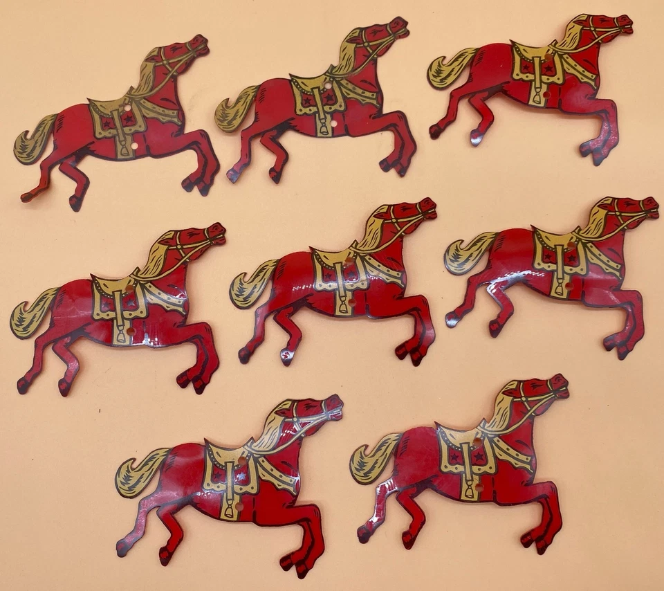 (8) 1949-50 A.C GILBERT ERECTOR SET PLASTIC HORSES WITH TWO (2) HOLES - Image 2 of 4