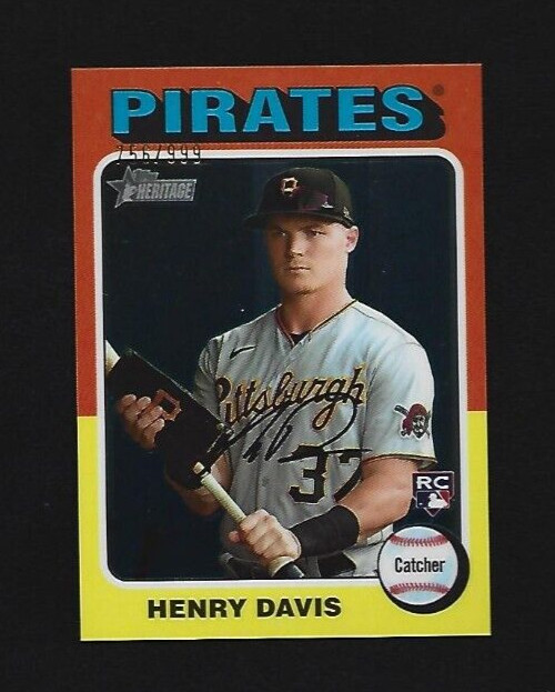 2024 Topps Heritage Henry Davis RC #415 Chrome Parallel 756/999 Pirates