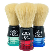 Omega Shave Synthetic Fiber Shaving S Brush Series Choice of 3 Colors Ship Boxed