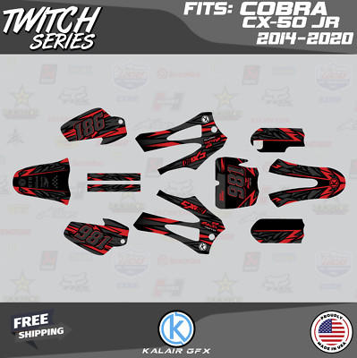 Graphics Kit for COBRA CX50 JR 2014-2021  Twitch Series - Red