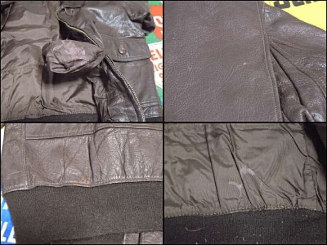 USN 1970s Vintage G-1 Leather Flight Jacket Black SCOVILL USN 1970s Vintage G-1 Leather Flight Jacket Black SCOVILL