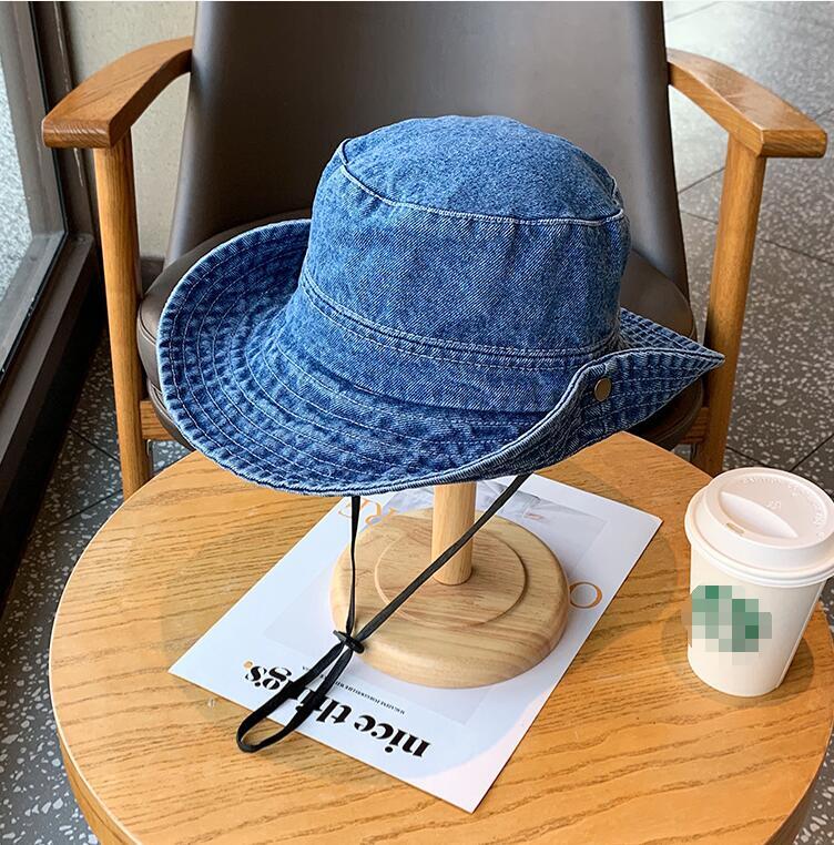 American retro denim wash cowboy Bucket Baseball tooling cap  display picture 1