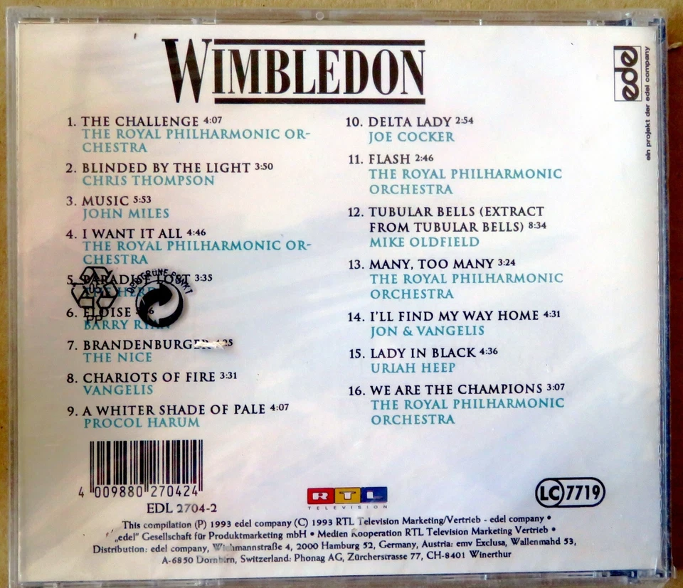 Wimbledon - The Champions '93 of British Rock - Barry Ryan u.a. - CD neu & OVP - Bild 2 von 2