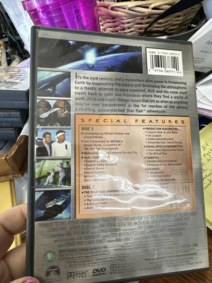 Star Trek IV: The Voyage Home (DVD, 1986, 2-Disc Special Collectors Edition) - Image 2 of 2