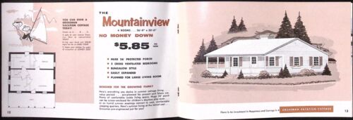 Grossman's Vacation Cottages kit atomico case catalogo Grossman's Quincy IL anni '60 - Foto 3 di 5