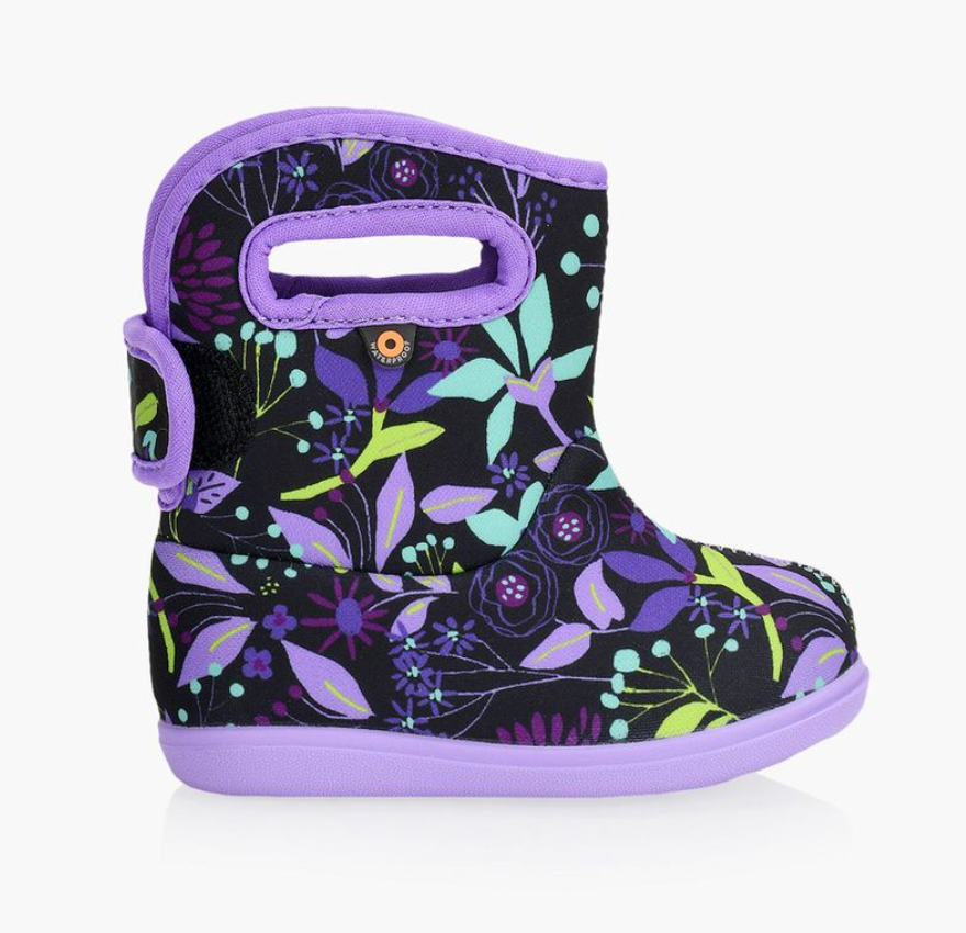 Bottes Bogs Pour Enfant Taille 6 Youth - Couleur Violet Avec Motif Floral - Neuf Sans Emballage
