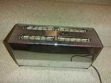 Vintage Mid Century Proctor Silex 4 Slot Toaster T522B Black Chrome Tested