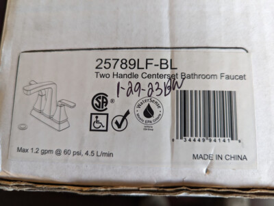  Delta 25789LF-BL Vesna 4 in. Centerset 2-Handle Bathroom Faucet in Matte Black