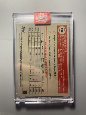 Hedeki Matsui 1/1 Auto. 2023 Topps Archives | eBay