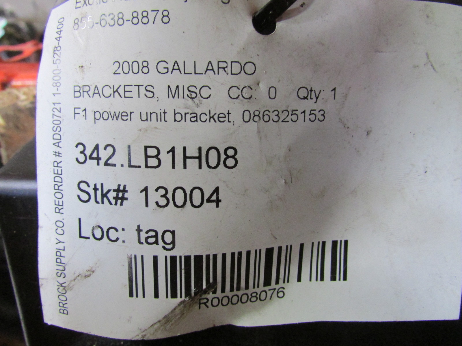 Lamborghini Gallardo, F1 Power Unit Bracket, Used, P/N 086325153