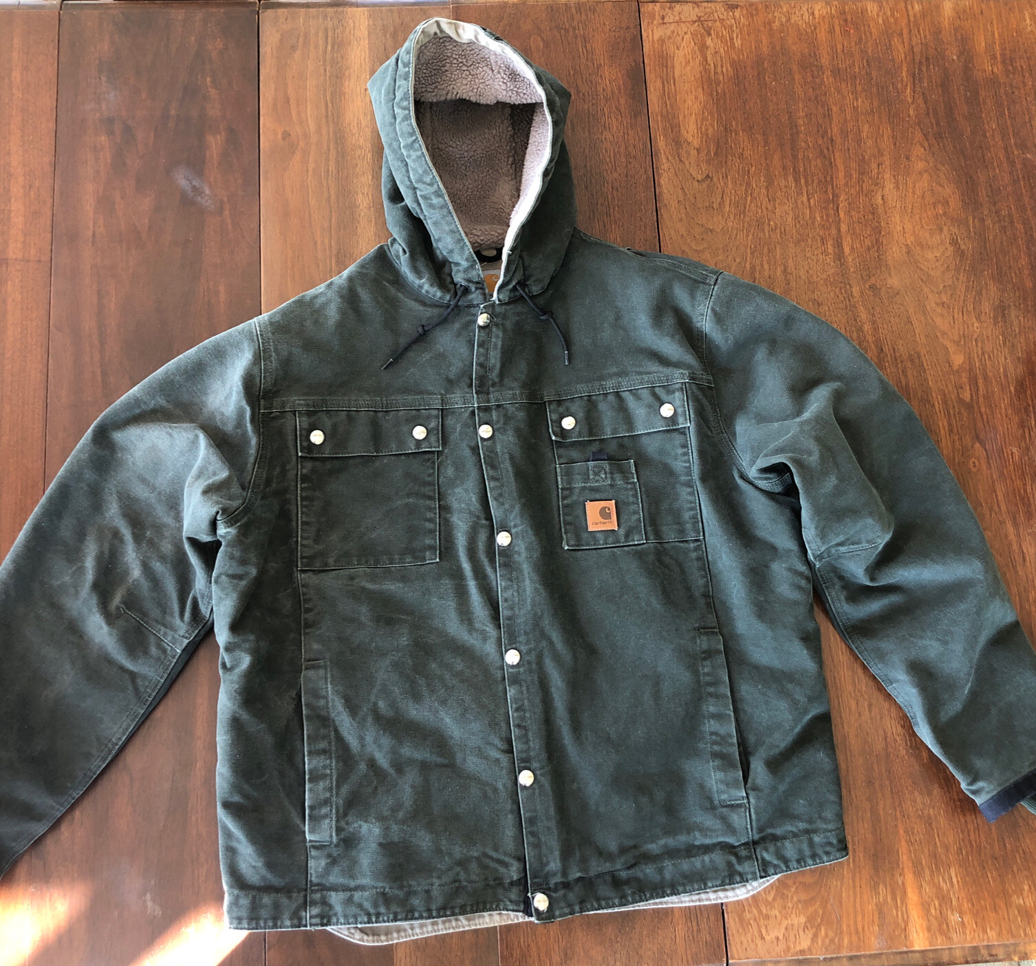 Carhartt Hooded Jacket Sandstone Sherpa 