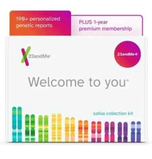 NEW 23andMe+ Premium Membership Bundle DNA Kit w/ Health & Ancestry SEALED 01/26