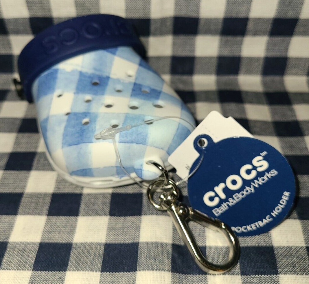 ボディクリーム、ポーチ NEW Gingham CROCS PocketBac Sanitizer Holder LIMITED EDITION Bath