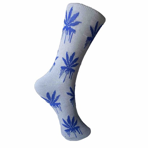 Calcetines novedosos hoja azul hierba talla EE. UU. 41⁄2 - 91⁄2 - Imagen 2 de 9