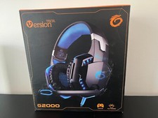 Version Tech G2000 BLUE Gaming Headset Headphones with Microphone *BRAND NEW!!*
