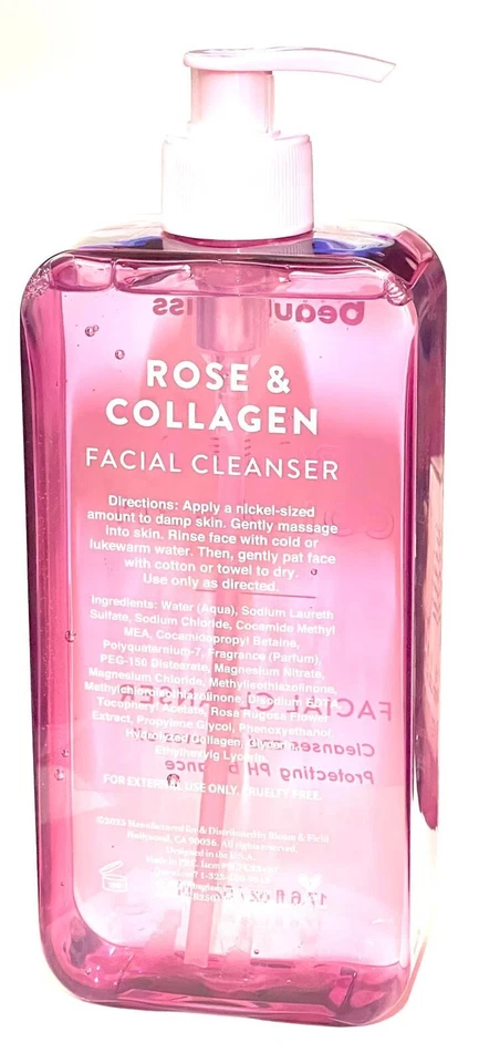 Beauty Bliss 玫瑰胶原洁面乳保护 PH 平衡去除油 — 第 3/4 张图片