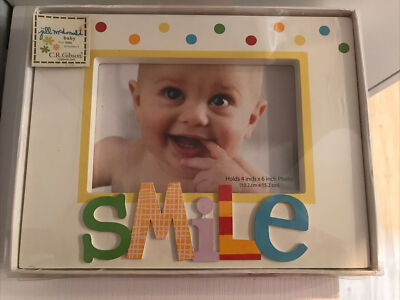 NEW!! CR GibSon Alphabet SMILE  4'' x 6'' Photo Frame Baby Kids Frames