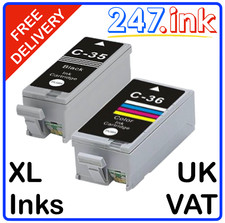 35 & 36 Ink Cartridges For Canon IP100 IP100WB IP110 TR150 (Set of 2)