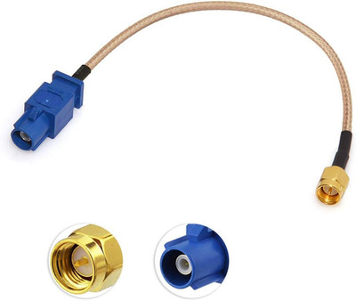 Vehicle Car GPS Antenna Adapter Cable SMA Male to Fakra C Male Blue Coaxial Pigt