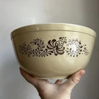 Pyrex Homestead #403 Vintage Nesting Mixing Bowl, 2.5-Quart, USA Brown Speckled