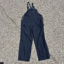 Dickies Overalls Denim Women s Relaxed Fit Bib Carpenter Large Grunge