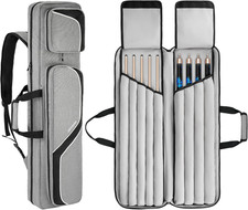 Pool Cue Case 4x5 Pool Stick Carrying Case Holds Butts  Shafts Billiard Cue Bag