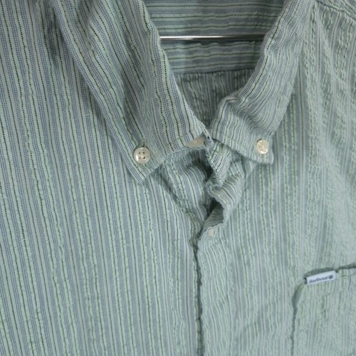 Barbour Shirt Mens XL Green Blue Stanton Short Sleeve Tailored Fit Button Down - Picture 5 of 12