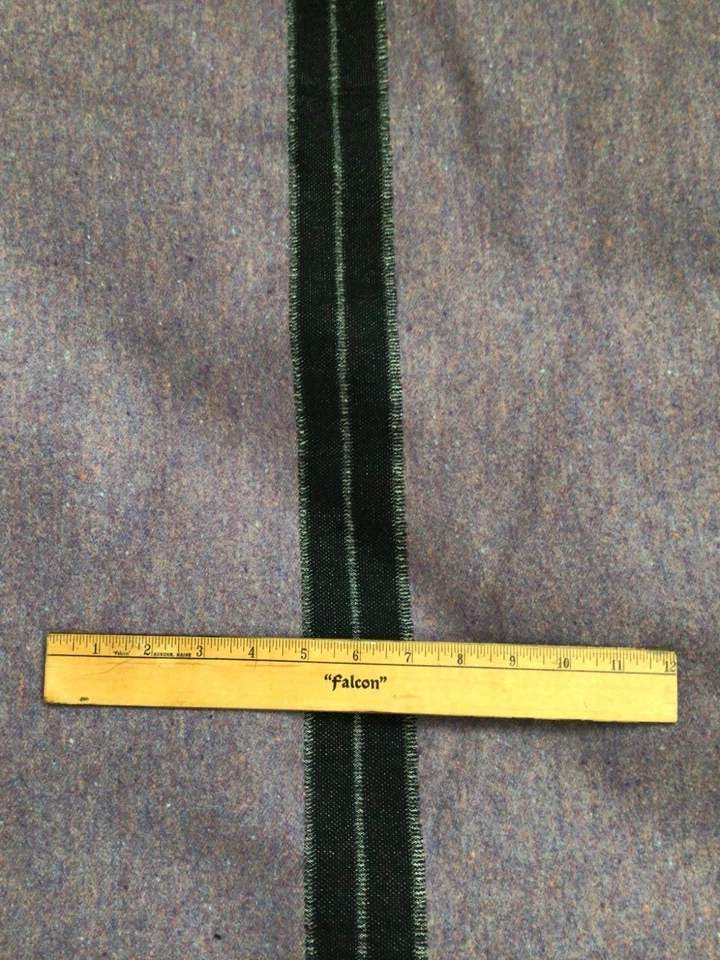 Vintage Pendleton Blanket Weight Purple Heather Tweed Black Stripe 19" L x 68" W - Image 4 of 4