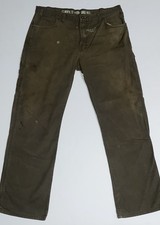Vintage Dickies Carpenter Pants Mens 36x32 Green Canvas Relaxed Faded Distressed