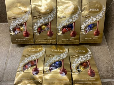 7 BAGS Lindt LINDOR Assorted Chocolate Truffles 5.1 oz Bag - 3 FLAVORS
