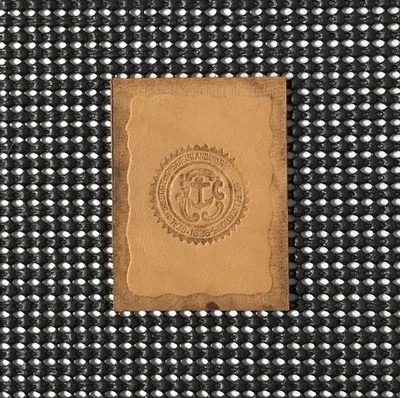 Vintage RHODE ISLAND Great Seal State Tobacco Leather Patch 1910 RI