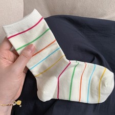 Dopamine Socks Women's Fall New Arrival Striped Knee-High Socks