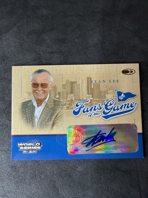 Stan Lee Auto 2004 Donruss Fans Of The Game Dodgers Marvel