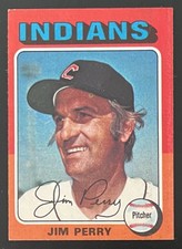 1975 Topps #263 Jim Perry Cleveland Indians EX
