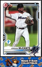 Jordan McCants 1st 2021 Bowman Draft 1st Edition #BD-26 Miami Marlins
