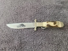 Parker Cutlery Japan 1982 Model K419 Safety Folder Knife Burnt Bone Stag Mint