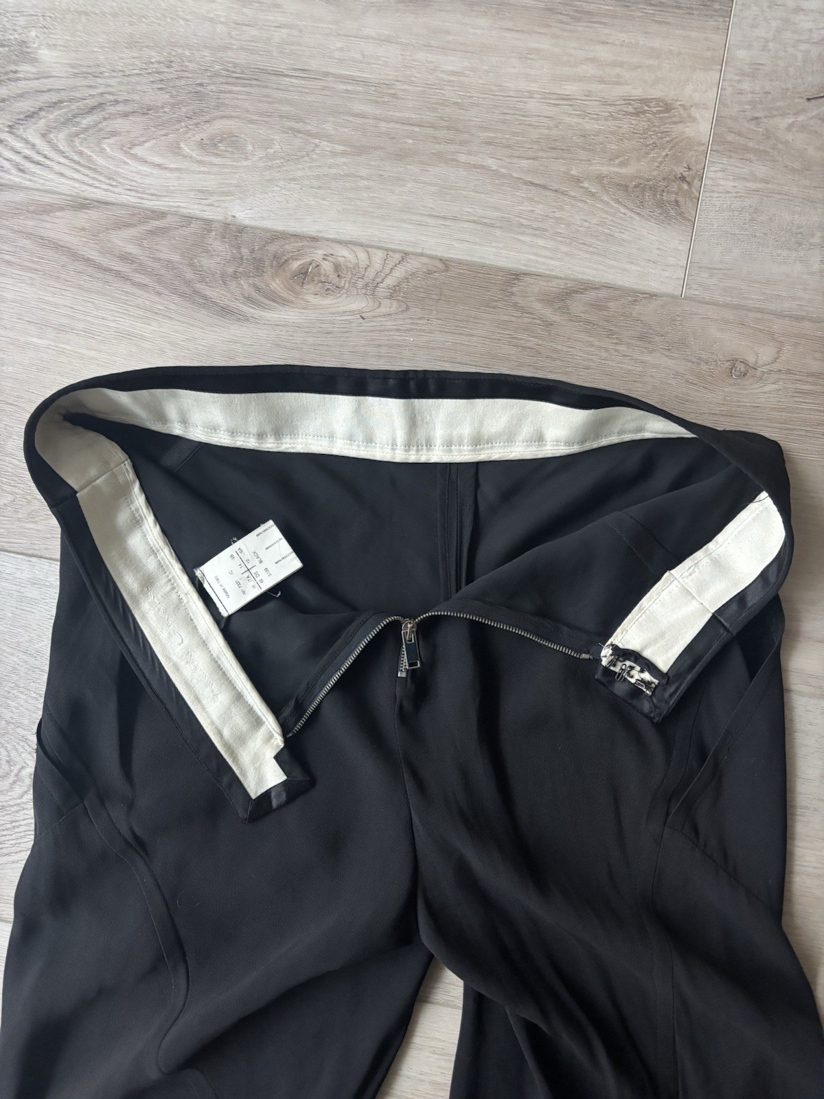 Rick Owens Mainline 2009 Black Viscose Flare Trousers IT 46 Made In Italy Rare image 6