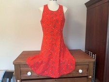 BANANA REPUBLIC Burnt Orange Sleeveless Casual Midi Dress Sz 10
