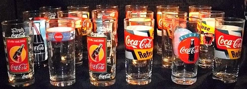 18 Vintage Coca-Cola Glasses   16Oz 1970s/1980s