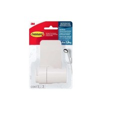 Bath Shower Head Holder, White, 1 Holder, 2 Large Strips, Bathroom