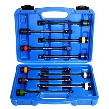 10pc 1/2" Drive Torque Limiting Extension Bar Set with 8 Inch 65-150 ft.-lb. ...