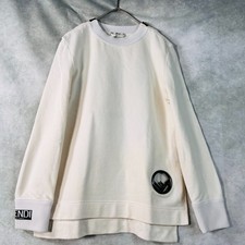 FENDI Roma Logo Sweatshirt White Size IT36 Authentic FF Patch Made in Italy