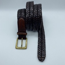 Brighton Brown Genuine Leather Braided Woven Belt Men's Size 36 Style 98067