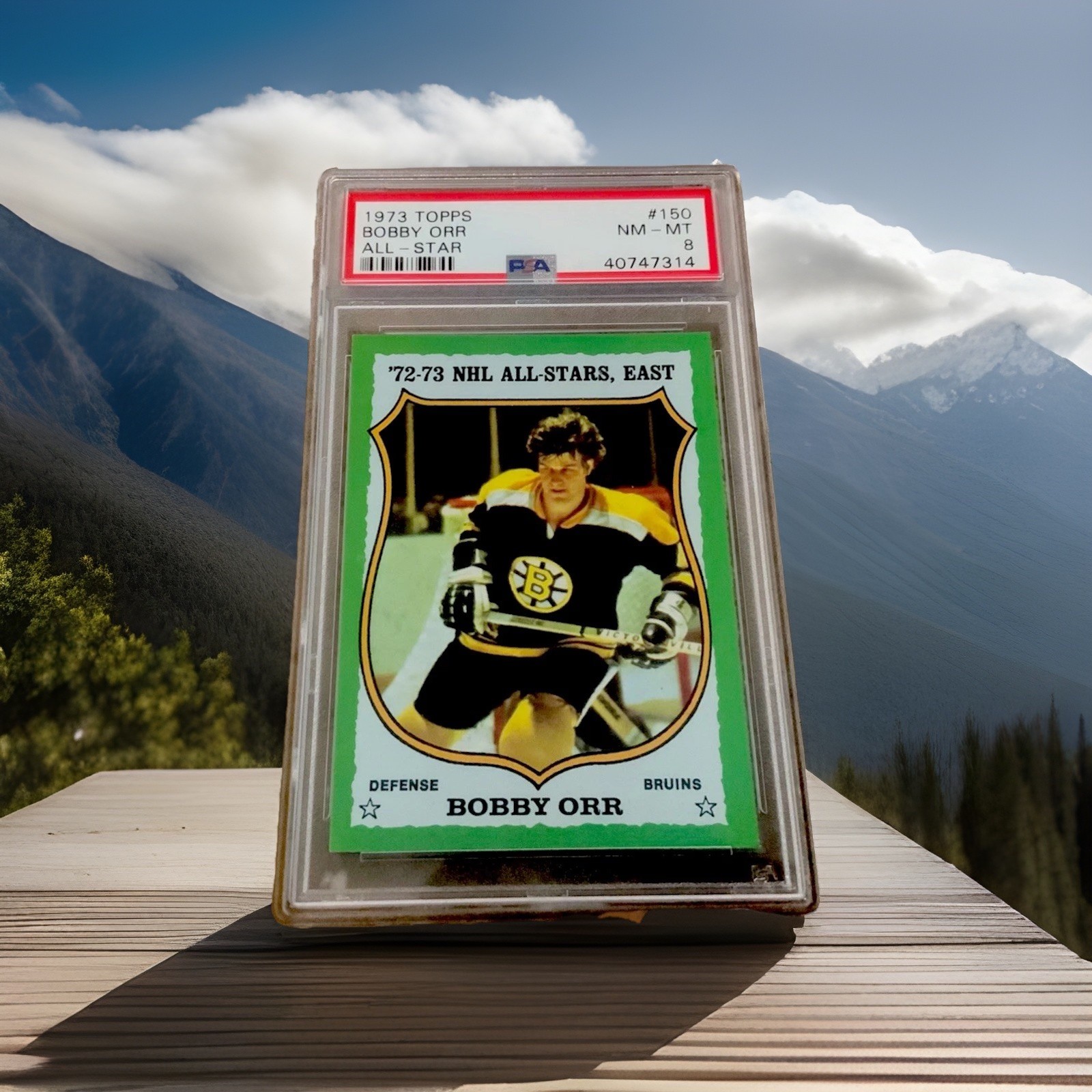 1973 TOPPS # 150 BOBBY ORR - ALL-STAR - PSA 8 NEAR MINT- MINT